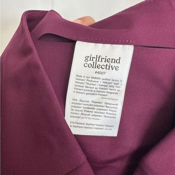 Girlfriend Collective Compressive High-Rise Legging Plum - Picture 6 of 6